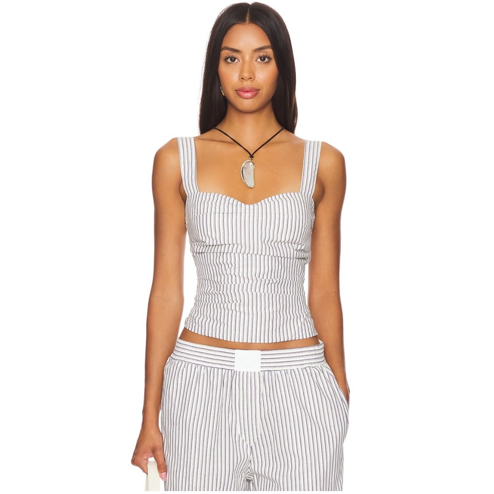 Lioness Cobain Corset in Ivory Multi Stripe